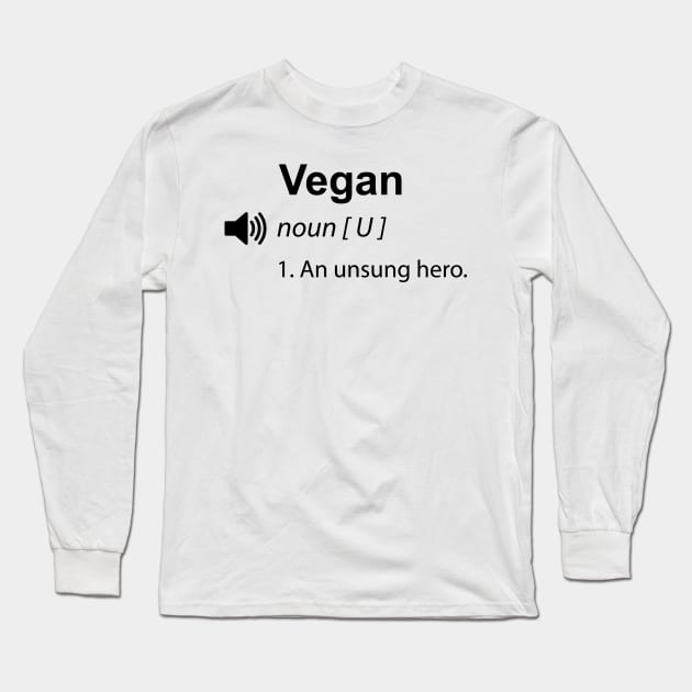 Funny vegan definition - Women Men Kids Sticker Long Sleeve T-Shirt by Thevegansociety